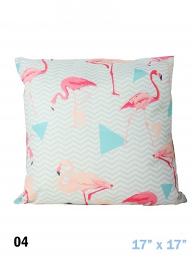 Flamingo Print Cushion & Filler